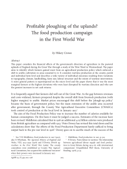 Profitable ploughing of the uplands? The food production campaign