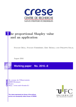 T he proportional Shapley value and an application