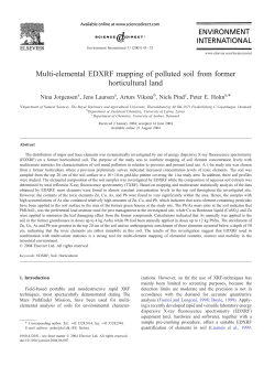 Multi-elemental EDXRF mapping of polluted soil from former