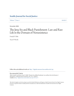 The Jena Six and Black Punishment: Law and Raw Life