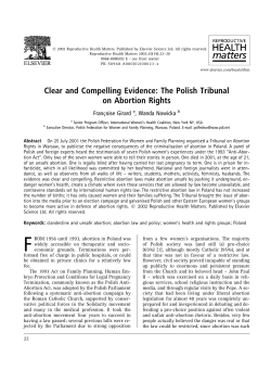 Clear and Compelling Evidence: The Polish Tribunal on