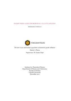 Isometries and primordial fluctuations