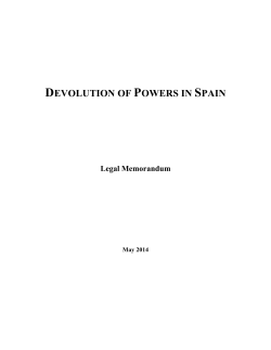 Devolution of Powers in Spain