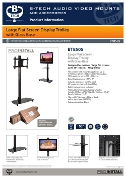 BT8505 B-TECH AUDIO VIDEO MOUNTS Large Flat Screen Display