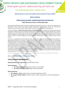 Urban green growth, spatial planning and land-use