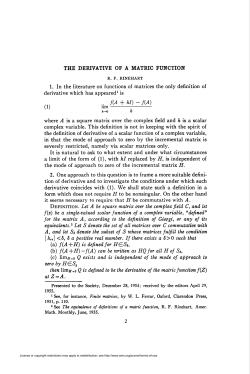f(A + hI)-f(A) - American Mathematical Society