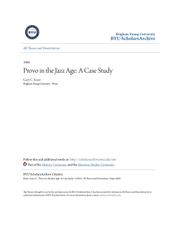 Provo in the Jazz Age: A Case Study