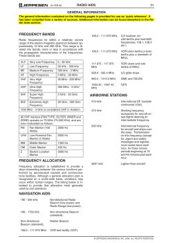 frequency bands frequency allocation navigation aids