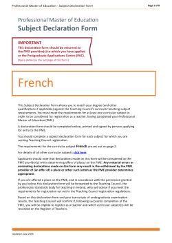 French - Teaching Council