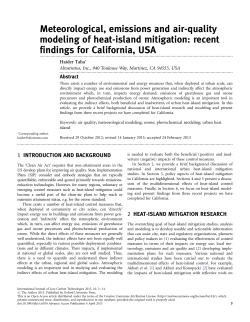 Meteorological, emissions and air-quality