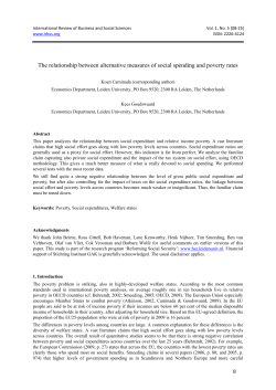 The relationship between alternative measures of social spending