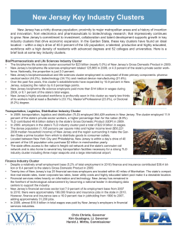 New Jersey Key Industry Clusters