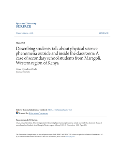 Describing students` talk about physical science