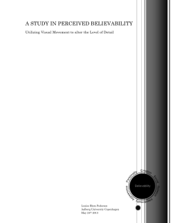 a study in perceived believability