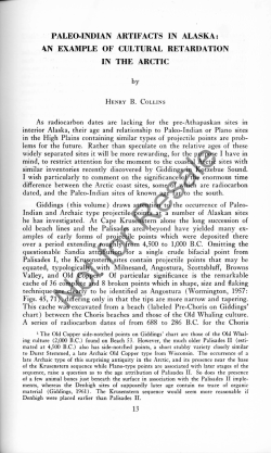"Paleo-Indian Artifacts in Alaska: An Example of Cultural Retardation