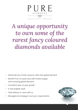 A unique opportunity to own some of the rarest fancy coloured