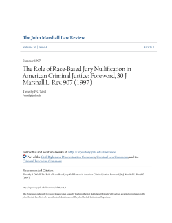 The Role of Race-Based Jury Nullification in American Criminal