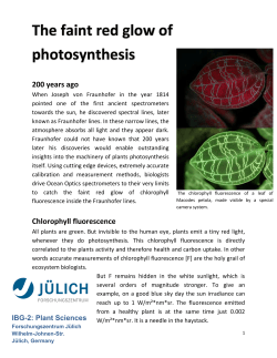 The faint red glow of photosynthesis