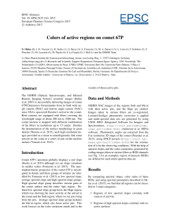 Colors of active regions on comet 67P