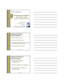 Professional Excellence