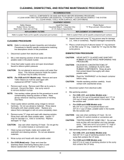 cleaning, disinfecting, and routine maintenance procedure