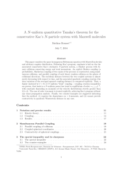 A N-uniform quantitative Tanaka`s theorem for the