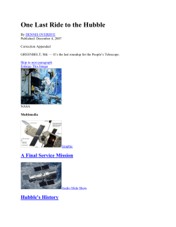 One Last Ride to the Hubble