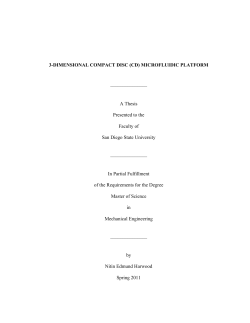 3-DIMENSIONAL COMPACT DISC (CD) MICROFLUIDIC