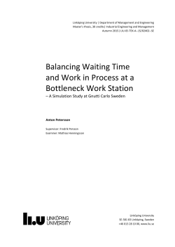 Balancing Waiting Time and Work in Process at a Bottleneck