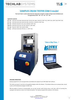 SAMPLES CRUSH TESTER CDM-5 model