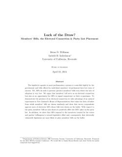 Luck of the Draw? - Western Political Science Association