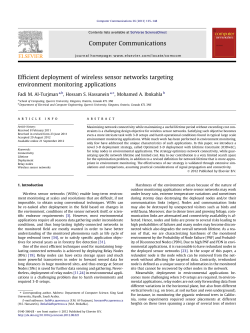 Efficient deployment of wireless sensor networks