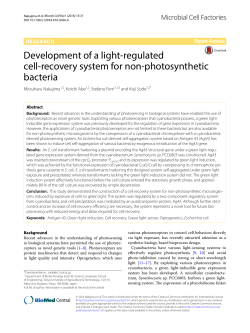 Development of a light-regulated cell-recovery