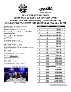Event #68: $10,000 WSOP Main Event