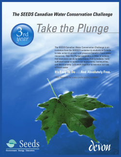 SEEDS Canadian Water Conservation workbook