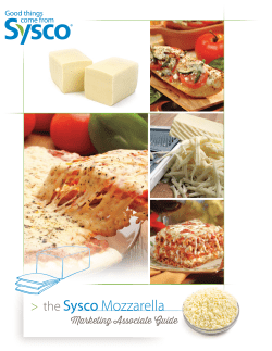 the Sysco Mozzarella