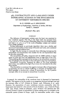 pH,, CONTRACTILITY AND Ca-BALANCE UNDER HYPERCAPNIC