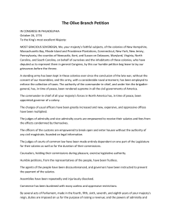 The Olive Branch Petition