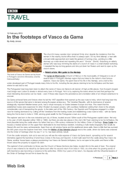 In the footsteps of Vasco da Gama