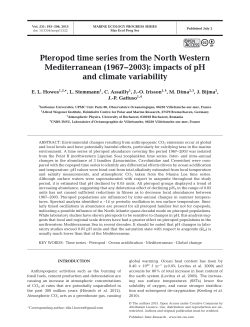 Pteropod time series from the North Western Mediterranean (1967