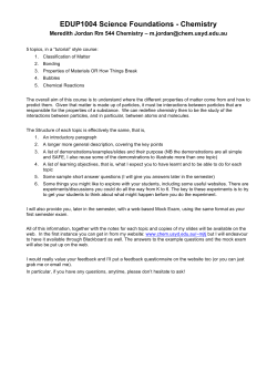 EDUP1004 Science Foundations