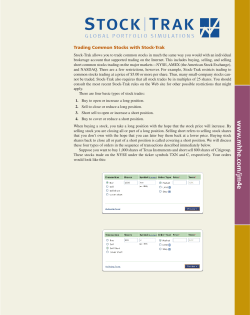 Trading Common Stocks with Stock-Trak