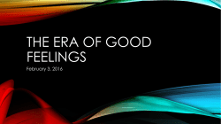The Era of good feelings