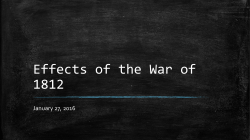 Effects of the War of 1812