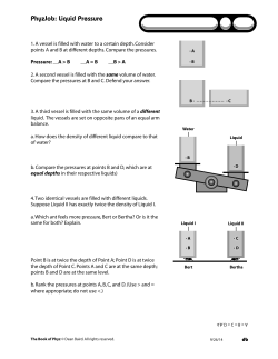 Liquid Pressure