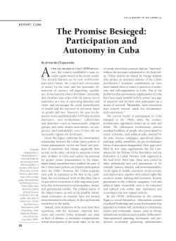 The Promise Besieged: Participation and Autonomy in Cuba