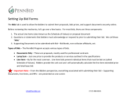 Setting Up Bid Forms