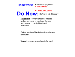 Feudal Social Classes