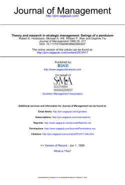 Journal of Management - Business Management Ph.D