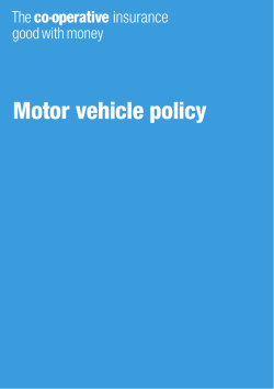 Motor vehicle policy - Co